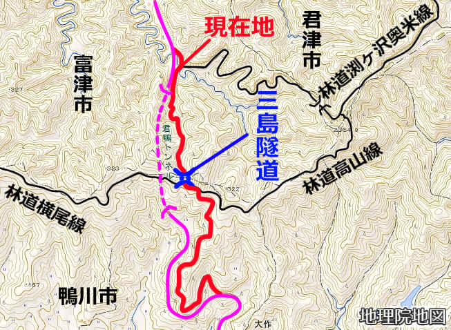 千葉県 廃道 ランクルが放置された廃国道 三島隧道